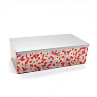 Boîte d'emballage métallique rectangulaire en fer, forme allongée, avec couvercle à enfiler, impression personnalisée, pour stockage, vente en gros