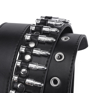 <span class=keywords><strong>Ceinture</strong></span> Y2K en alliage d'<span class=keywords><strong>argent</strong></span> de haute qualité, style punk rock décontracté, pour hommes <span class=keywords><strong>et</strong></span> femmes, avec œillets <span class=keywords><strong>et</strong></span> clous noirs, 2 pouces, 110-120 cm - Product Image 3