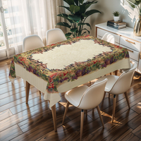 RNPT Fruit Cream Rood Wit Geruit Tafelkleden Bloemen Geel met PU-achterkant Krasbestendig Afwasbaar 0,5 mm dik Picknick