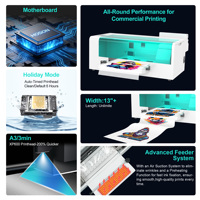 Nueva Impresora DTF Automática de 38 cm para A3S, Máquina de Impresión Digital con Cabezal de Impresión Epson, Tinta Multicolor, Película de Transferencia de Calor