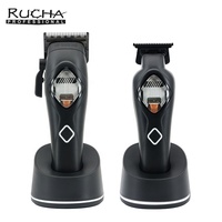 Ensemble de tondeuses à cheveux et de tondeuses à barbe RUCHA, moteur vectoriel, tondeuse à cheveux sans fil professionnelle 9000 tr/min pour hommes
