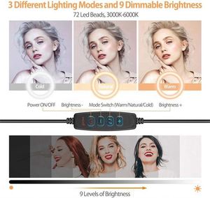 Éclairage annulaire LED professionnel réglable pour vidéoconférence et photographie, 6, 10 et 12 pouces, pour fêtes et événements - Product Image 4