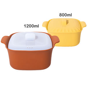 Vaporera de Silicona Cuadrada de 1200 ml para Uso Doméstico, Apta para Microondas, Olla de Silicona Antiadherente y Duradera, Recipiente para Alimentos, Utensilios de Cocina - Product Image 2