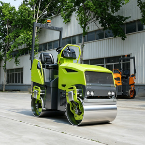 Rodillo Vibratorio de Doble Tambor de 2 Toneladas, Máquina de Compactación de Asfalto Totalmente Hidráulica - Product Image 1
