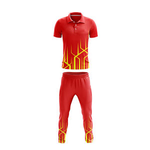 Haut et pantalon de sport de cricket respirant à manches courtes pour hommes fabriqués au Pakistan - Product Image 1