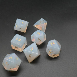 Ensemble de 7 <span class=keywords><strong>d</strong></span>és peints à la main, joli <span class=keywords><strong>d</strong></span>és polyédrique en opale pour les jeux de <span class=keywords><strong>table</strong></span>, jeux de rôle - Product Image 6