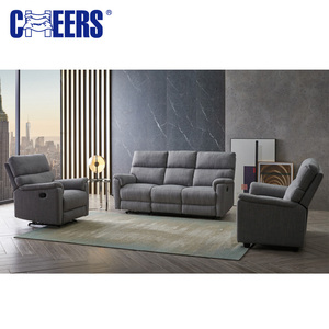 <span class=keywords><strong>MANWAH</strong></span> CHEERS Fauteuil Canapé en tissu dossier inclinable Repose-pied relevable Poignée manuelle latérale - Product Image 3