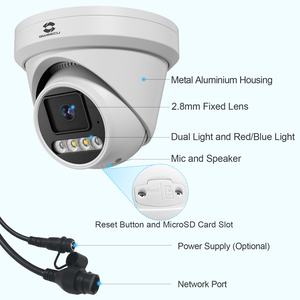 Caméra dôme IP PoE de sécurité extérieure GWSECU 8MP avec IA, dissuasion active, alarme, vision nocturne couleur, audio bidirectionnel, CMOS, pour la maison - Product Image 2