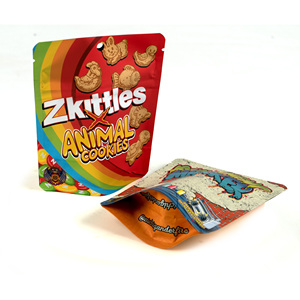 Tùy Chỉnh In Ấn Phim Hoạt Hình Đặc Biệt Hình Túi Nắp Kéo Holographic Kẹo Trẻ Em Mùi Bằng Chứng Túi Bao Bì Nhựa 3.5G Mylar Túi - Product Image 4