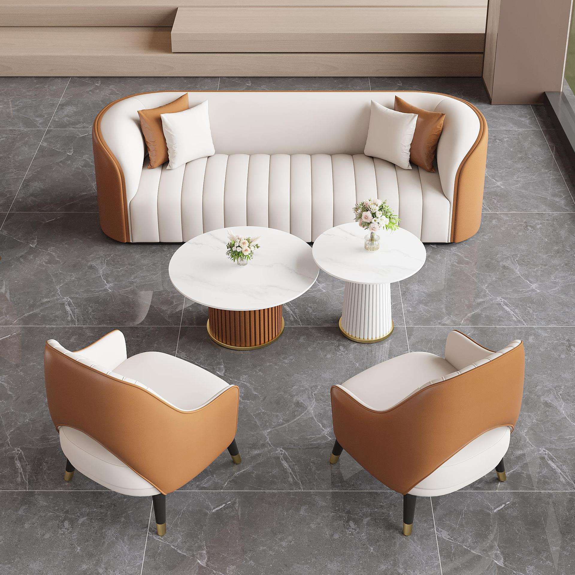 Table basse pour trois personnes, 220 cm.