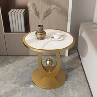 Centro móvil pequeño Retro Metal piedra Simple nórdico portátil lujo moderno mesas de centro para sala de estar cama mesa auxiliar dormitorio