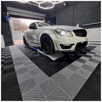 Dalles de sol de garage en PP/PVC emboîtables - Tapis modulaires ventilés en plastique pour parking, salle de sport, rangement domestique