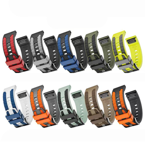 <span class=keywords><strong>Correas</strong></span> de Reloj de Goma Transpirables de Doble Color <span class=keywords><strong>Intercambiables</strong></span> de Ajuste Rápido Win-Win <span class=keywords><strong>Smartwatch</strong></span>, Compatibles con Garmin Fenix 7 - Product Image 2
