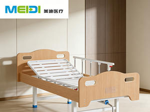 Cama de Hospital de un Solo Manivela con Tablero de MDF y Ruedas - Product Image 4