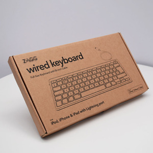 Bán buôn sang trọng gấp bàn phím hộp giấy tùy chỉnh bao bì sóng với logo dập nổi và Matt cán xốp lót - Product Image 3