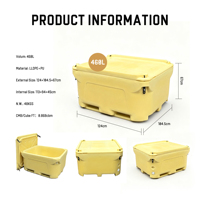 Everich Smak Plastics Glacière isotherme grande capacité 460L OEM&ODM pour la chaîne du froid et la transformation des produits de la mer