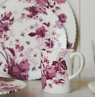 Tasse en céramique à imprimé Rose romantique tasse à motif floral pour la décoration intérieure vaisselle pour l'utilisation du thé et du café
