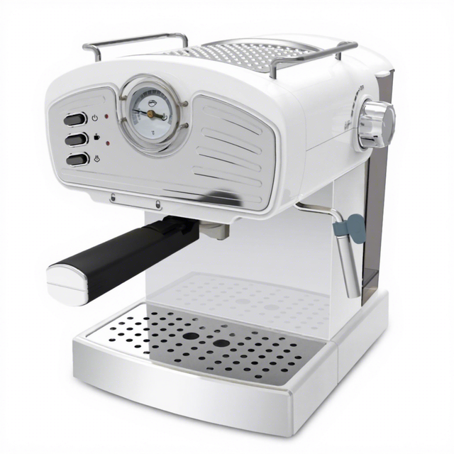 Italian Electric 15 Bar Semi-Automatic Espresso Machine Stainless Steel Housing Button Operation Pump Pressure Household Hotel