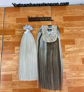 Extensions de cheveux humains vietnamiens de 8 à 32 pouces, double trame, lisses naturels, vierges, bruts, en lots, prix d'usine - Product Image 2