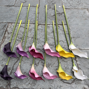 Flores Artificiales de Lirio de Cala Hechas a Mano de Alta Calidad, Tacto Real, Seda Natural, Decoración Floral para el Día de los Inocentes, Bodas, Fiestas, Centros de Mesa - Product Image 1
