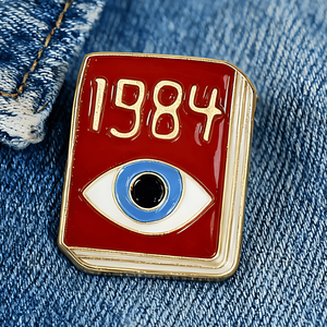Pin Aksesoris Serbaguna Fashion, Emblem Logam Modern Berlapis Enamel Keras, Desain Buku Kreatif Baru 1984,  untuk Tas Ransel dan Pakaian - Product Image 2
