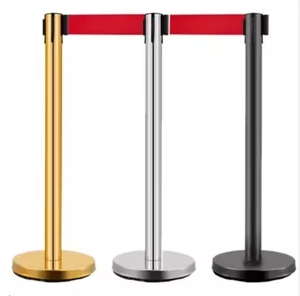 מחסום stanchion stanchion פוסט נירוסטה גדר בטיחות תנועה גדר בטיחות עבור בקרת הקהל - Product Image 1
