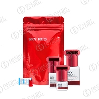 Extension de cils de haute qualité, séchage en 1 à 2 secondes, colle rouge ciel 5 ml, personnalisable, originale de Corée, sans latex, adhésif pour cils