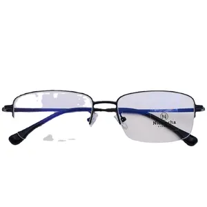 58206 Eyebrow frame business non-magnetic metal men's half eyebrow line myopia glasses new silver black gun go