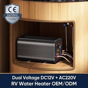 Chauffe-eau électrique OEM double tension DC 12V/AC 220V pour camping-car, réservoir émaillé 10L-30L, classe A, IPX4, CE - Product Image 1