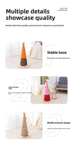 Tiragraffi per Gatti in Sisal Durevole, Cono per Unghie, Giocattolo per l'Auto-Divertimento, Resistente ai Graffi, Stile Carino, Albero di Natale Invernale - Product Image 6