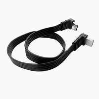 Cable de Extensión USB Tipo-C Angulado Multidireccional Personalizado, Cable Plano de Silicona para Transferencia de Datos y Carga Rápida