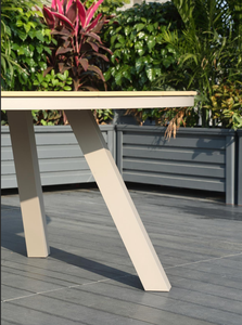 ชุดโต๊ะรับประทานอาหารกลางแจ้งแบบใหม่ 8 ที่นั่ง <span class=keywords><strong>เก้าอี้</strong></span>เชือกถัก<span class=keywords><strong>มือ</strong></span> พร้อมโต๊ะกลมอะลูมิเนียมแข็งแรง สำหรับเฟอร์นิเจอร์กลางแจ้ง - Product Image 3