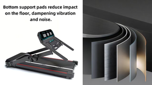 Tapis de marche pliable portable avec écran LED pour fitness à domicile, inclinaison manuelle, vente en gros - Product Image 3