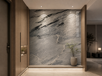 Dalles de marbre gris-blanc polies modernes et écologiques sur mesure pour cuisines, villas, escaliers intérieurs, hôtels et tables basses