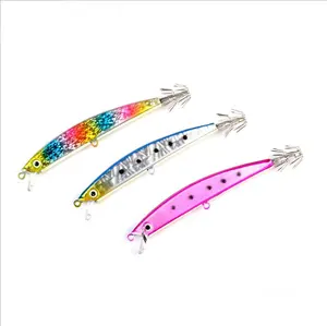 1 Cái 11Cm 14Cm Mồi Nhựa Cứng Mồi Câu Cá Thu Hút Minnow Với Mực Móc