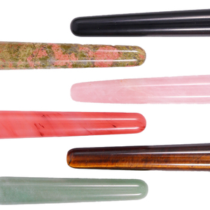 Bastoncino per Massaggio Gua Sha in Giada Naturale da 11cm, Energia Curativa, Bilanciamento dei <span class=keywords><strong>Chakra</strong></span>, Cura del Viso, Terapia SPA, Bellezza, Uso Domestico, Regalo - Product Image 4