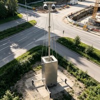 Torre de Vigilancia Móvil con Mástil Telescópico de 6m, Cuerdas Antiviento, Certificación CE, para Seguridad en el Campo