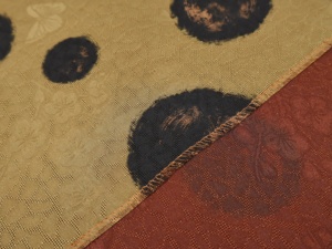 19mm sur pomme de terre renoncule kaki couleur gros pois fleur rose 100% mûrier soie soie jacquard tissu - Product Image 5