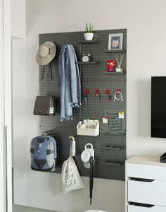 <span class=keywords><strong>Organizador</strong></span> de <span class=keywords><strong>Panel</strong></span> de pared de tablero de clavija multifuncional Estante de almacenamiento de herramientas de tablero duro <span class=keywords><strong>perforado</strong></span> para Taller de garaje - Product Image 1