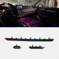 Kit de rétrofit d'éclairage ambiant LED intérieur TMPRO compatible avec Audi A3/S3/RS3 2013-2020, pièces de garniture en fibre de carbone