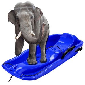 Traîneau à neige en plastique haute densité 1-<span class=keywords><strong>2</strong></span> Rider <span class=keywords><strong>Luge</strong></span> à neige résistant au froid avec corde de traction pour enfants et <span class=keywords><strong>adultes</strong></span> - Product Image 4