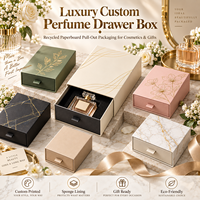 Boîte cadeau de luxe personnalisée pour parfum, en carton recyclé avec insert en éponge, emballage écologique UE, prête à l'emploi, pour cosmétiques et fragrances 50 ml