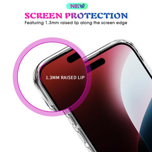 Étui de téléphone pour iPhone Air, protection contre les chocs, transparent, en TPU, pare-chocs rigide en <span class=keywords><strong>PC</strong></span>, rebord surélevé pour l'appareil photo, <span class=keywords><strong>écran</strong></span> anti-rayures - Product Image 3