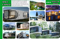 Capsule spatiale moderne et luxueuse avec système de contrôle intelligent, capsule de camping