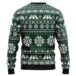 Custom Supply Wholesale 100% Polyester Jumper Knitted Pullover Funny Mens Ugly Christmas Sweater