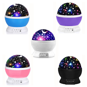 Lampe de nuit pour décoration d'intérieur Projecteur de ciel étoilé LED Rotation de la lune Batterie 220V RVB Lumière boule magique en cristal coloré - Product Image 5