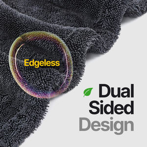 منشفة تجفيف السيارات من الألياف الدقيقة عالية الجودة 1200 جرام/متر مربع، منشفة ملتوية للسيارات بتصميم OEM/ODM - Product Image 3