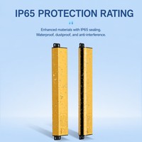 Sensor Tirai Cahaya Pengaman Ultra Tipis untuk Jalur Perakitan WTX MTL, Cangkang Aluminium Paduan Emas Industri, Pemasok Pesanan Massal
