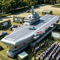 Maquette géante gonflable de porte-avions, grande réplique de navire de guerre militaire, pour exposition extérieure, accessoire d'éducation patriotique