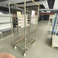 Chariot logistique de conteneur de rouleau de grillage à 3 côtés résistant/chariot rouleau de cage pour le shopping